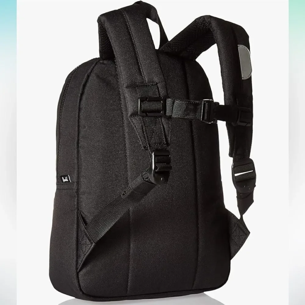 Herschel Supply Co. Heritage Kids Black Reflective Rubber Mini Backpack Bag